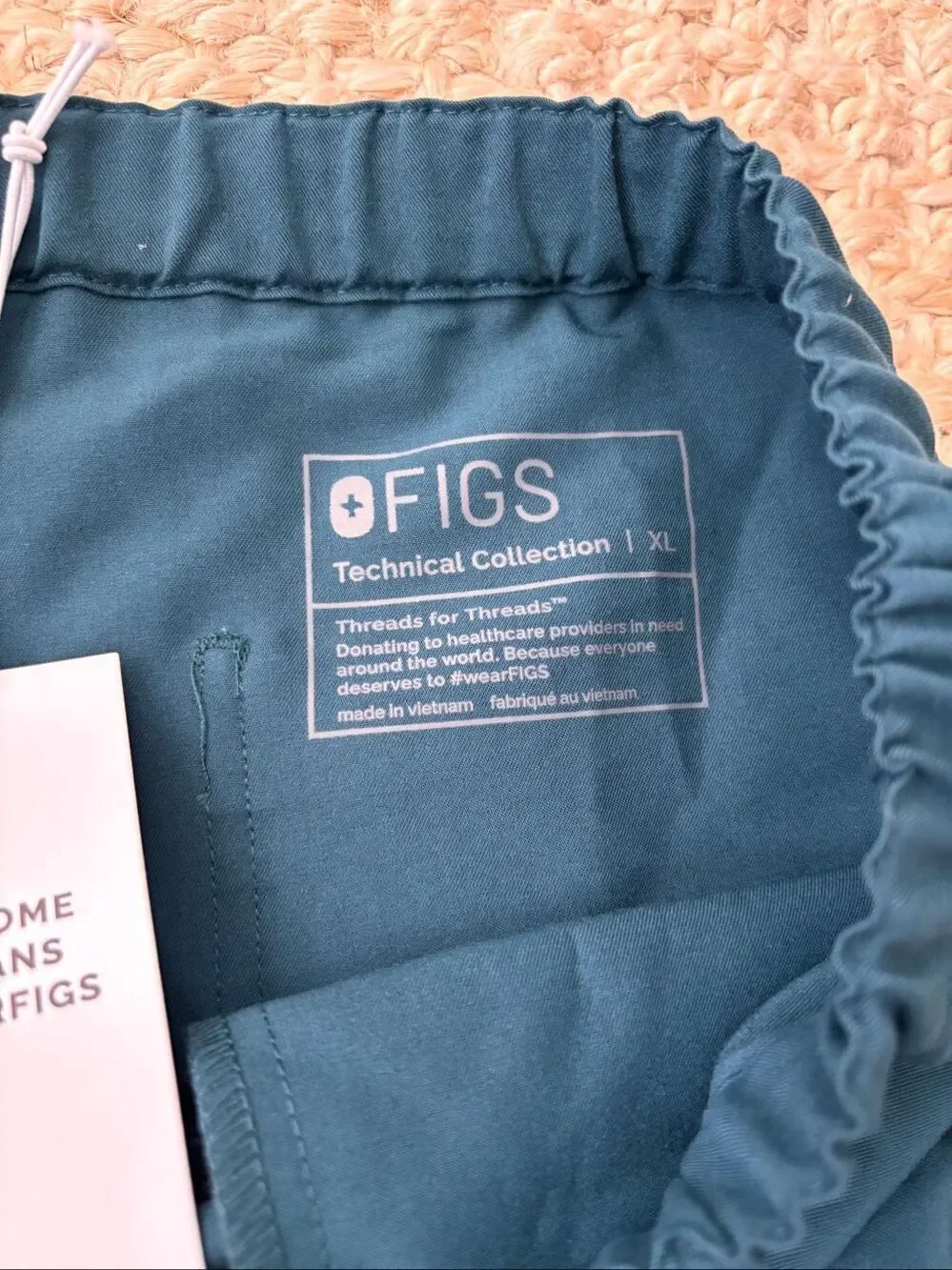 NWT FIGS Technical Scrub Pants | Performance Stretch Medical Uniform XL dark tea